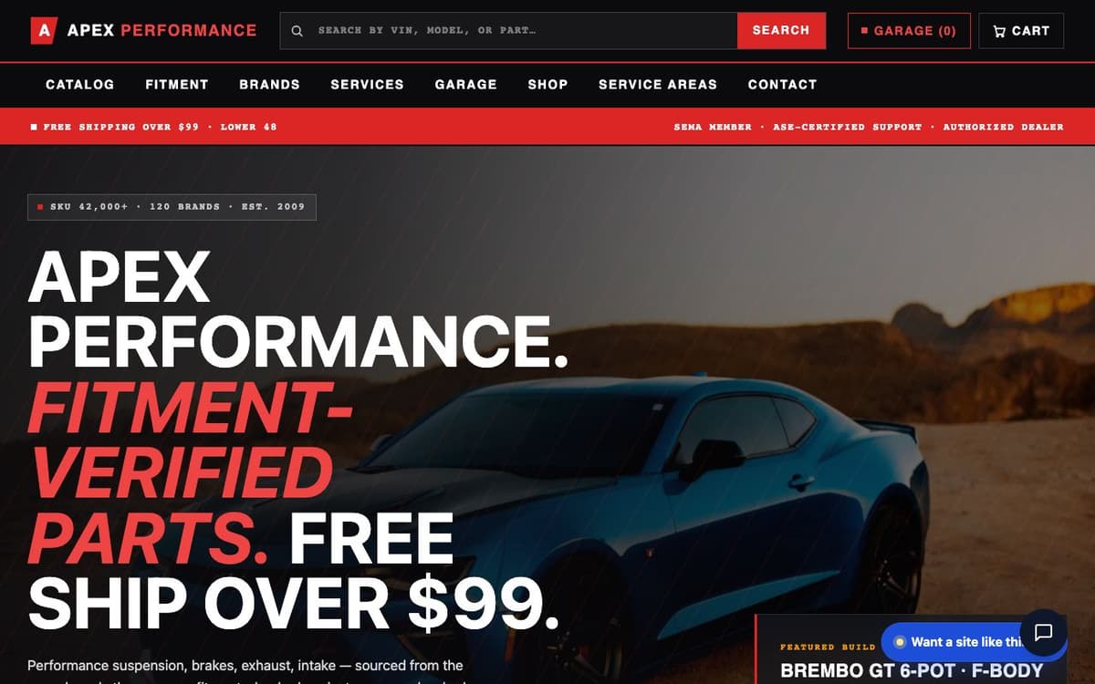 Automotive website demo built on WorkspaceCMS.ai