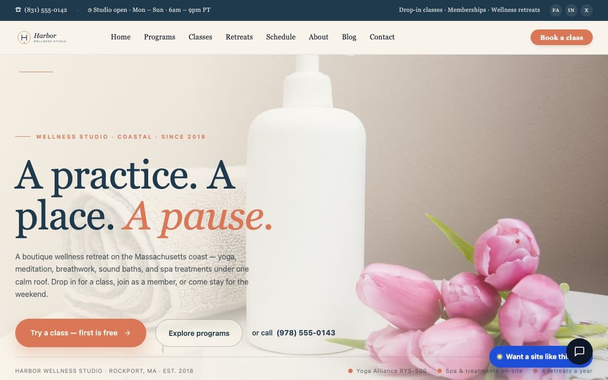 Wedding website demo built on WorkspaceCMS.ai