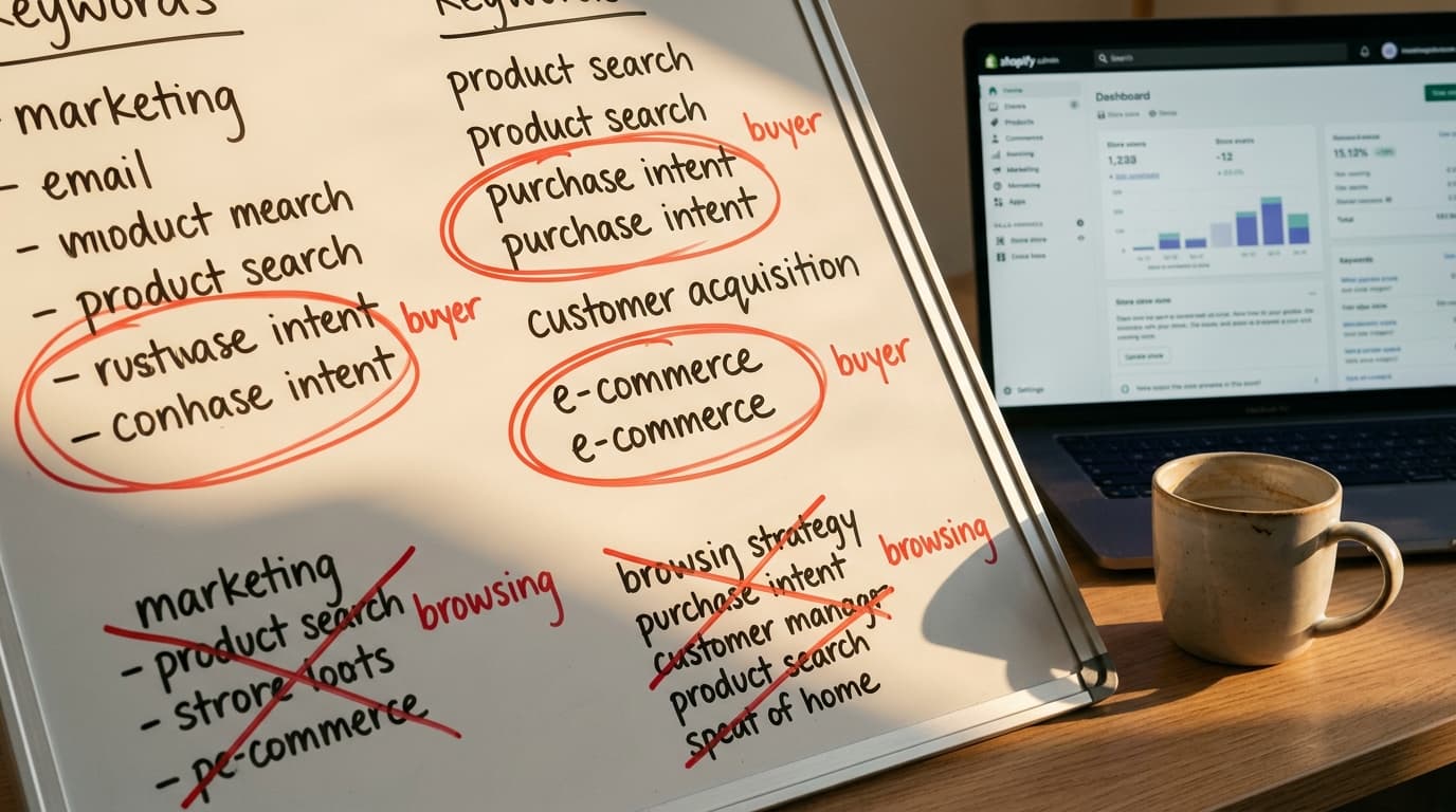 Commercial Intent Keywords: How to Identify Buyer-Ready Search Queries for Your Shopify Store
