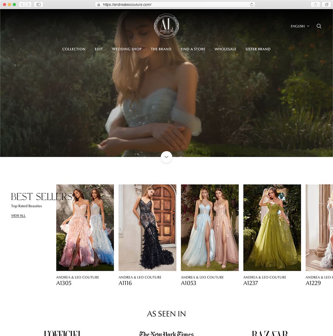 Andrea & Leo storefront designed by 1Digital