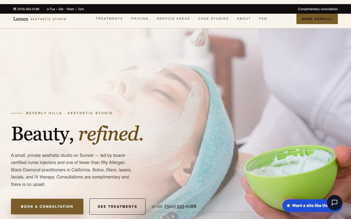Medical website demo built on WorkspaceCMS.ai
